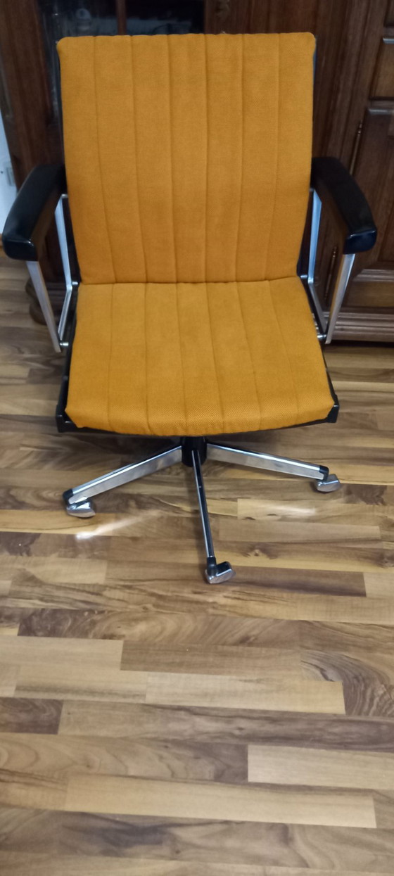 Vintage Stoll Giroflex 7128 bureaustoel – Bureaustoelen, Metal, Plastic (photo 7 of 10)