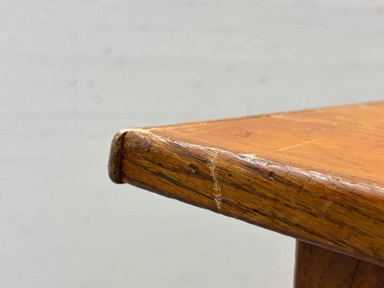 Image 1 of Farmhouse wooden table made of solid softwood, 1960s