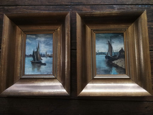 2 Naval paintings 1907