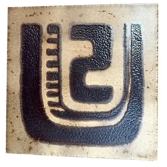 Image 1 of Conjunto de 3 paneles de pared de cerámica grandes – Alemania, década de 1970