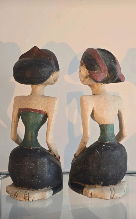 Image 1 of Juego Loro Blonyo – Madera maciza – ¡41 cm y 4 kilos!