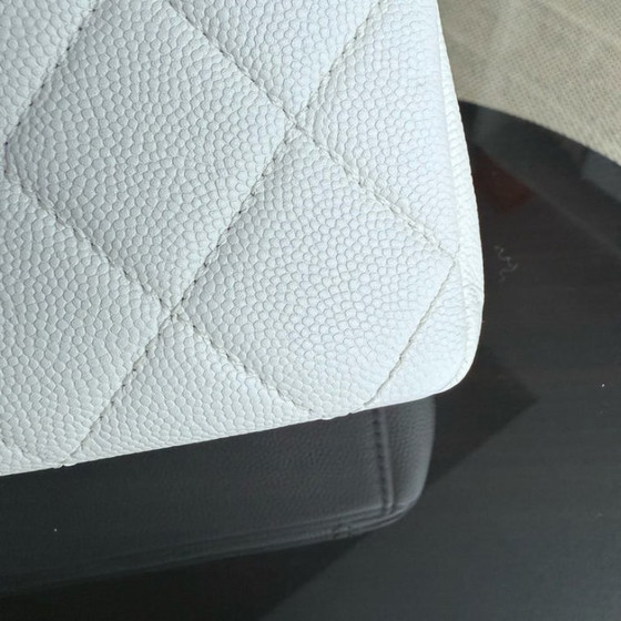 Image 1 of Chanel Seasonal Flap Mini - 20CM Caviar My Everything Bag Quilted Grained Calfskin White Calfskin Black Hardware Series 3