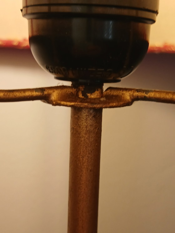 Seltene Große Thai Bronze Lampen 19. Jh. Gestempelt Chiang Mai Seide Thai Brokat – Thaïlande 19 eme (photo 12 of 15)