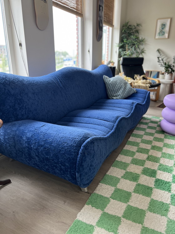Image 1 of Originele Vintage Bretz "Sharky" Bank – Koningsblauw Velours⁠
