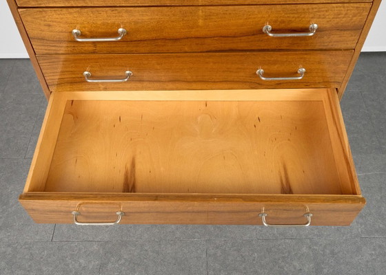 Vintage Chest of Drawers / Vanity Table, 1960s, Czechoslovakia, UP Zavody, Wood, Brown (photo 12 of 17)
