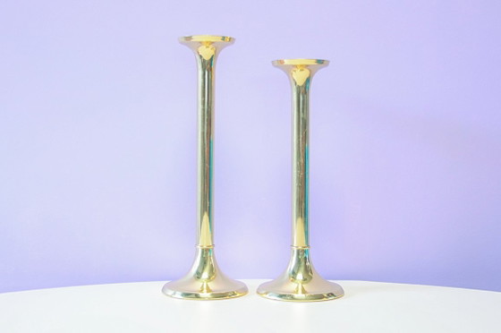 Set of 2 Brass Candle holders G.V. Harnisch (photo 2 of 5)