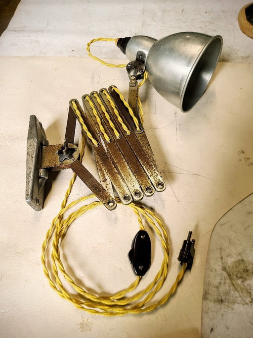 Akkordeonlampe Mazda France Vintage 1940