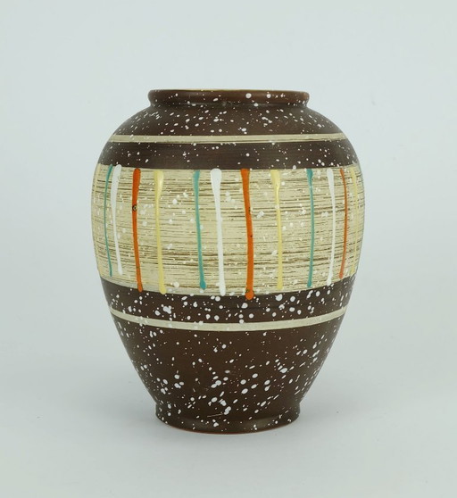 Carstens VASO metà secolo decoro multicolore modello 526-17