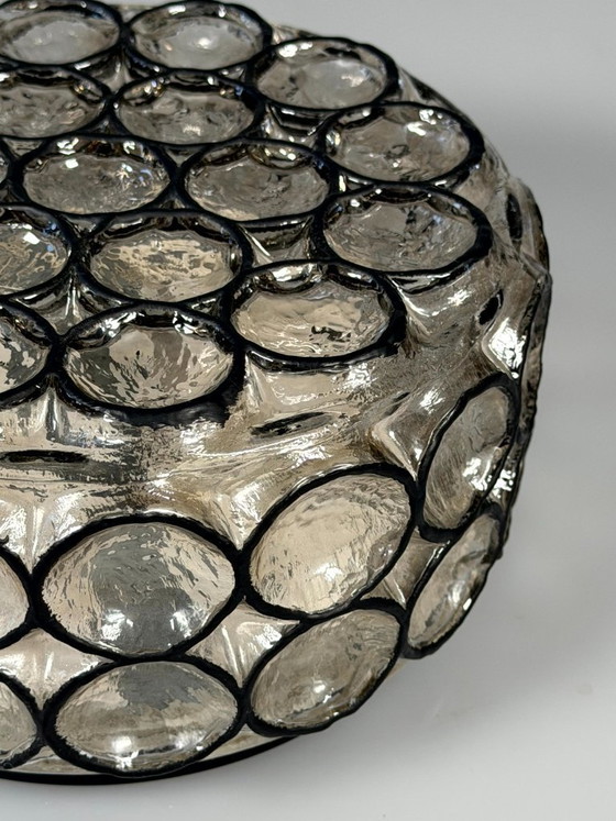 Image 1 of Lampada da soffitto anni '60/'70, Plafoniere, Glashütte Limburg, Germania, vetro e metallo