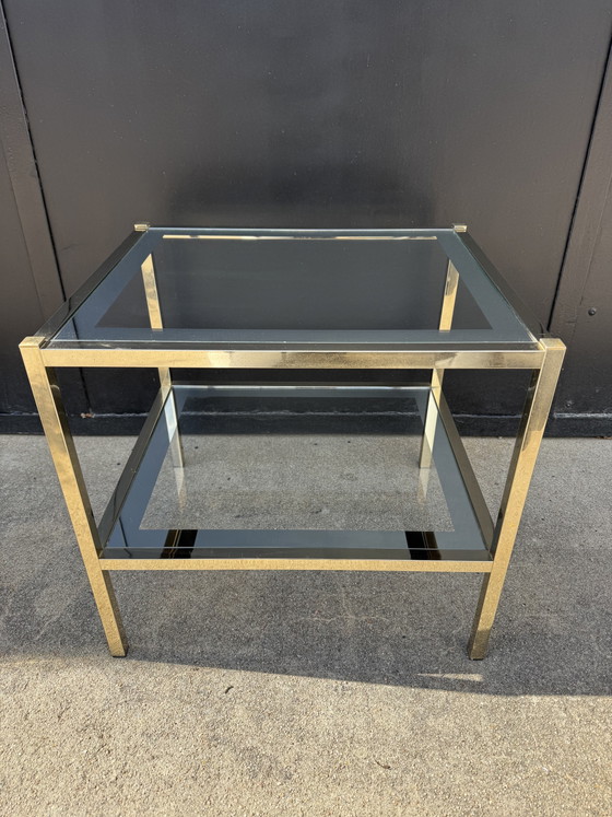 1970s mirrored glass side table – Metal (photo 3 of 11)