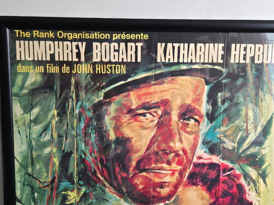 Image 1 of ORIGINELE VINTAGE POSTER 120x160cm DE ODYSSEE VAN DE AFRICAN QUEEN HUMPHREY BOGART