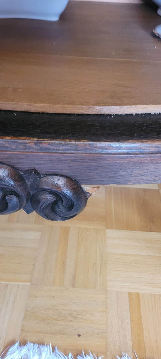Credenza antica con piano espositivo – inizio XX secolo – Credenze con vetrina, Wood, Brass (photo 14 of 15)