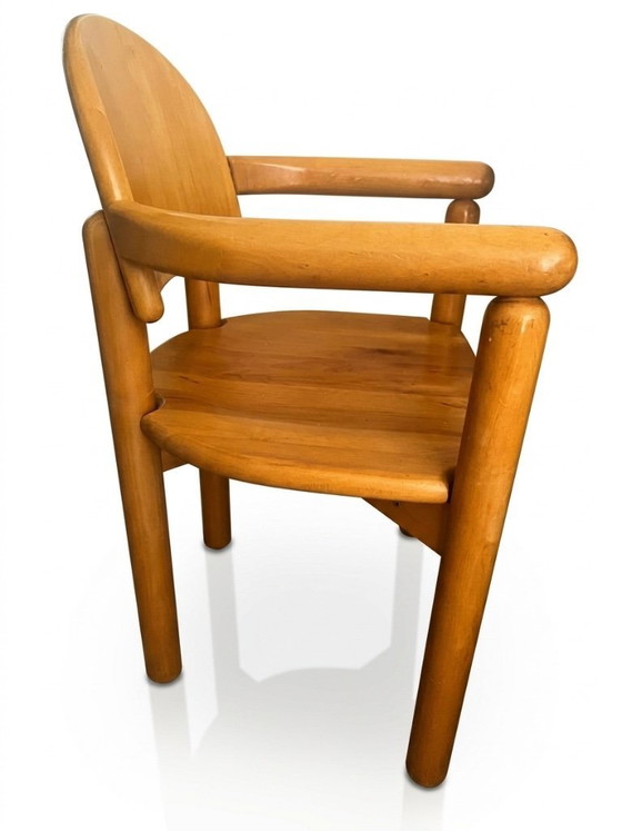 Image 1 of Set van 4 vintage fauteuils – toegeschreven aan Rainer Daumiller – massief beukenhout
