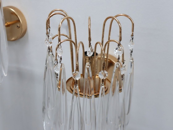 Image 1 of Set di 4 applique vintage in vetro di Murano a goccia anni '80