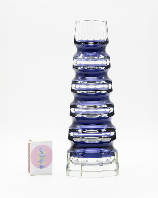 DDR Vintage Block Vase Duo 70er Jahre Re-Design Oldrich Lipsky Exbor à Josef Hoffmann
