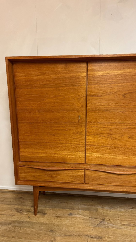 Image 1 of Vintage teak highboard, tall cabinet