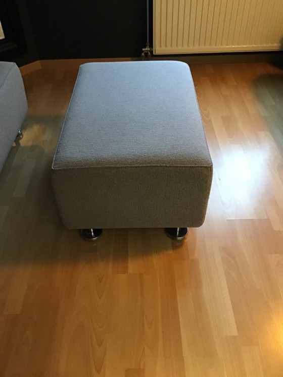 Gelderland 4800 Chaise longue con puf a juego – Textil, Cromo (photo 2 of 6)