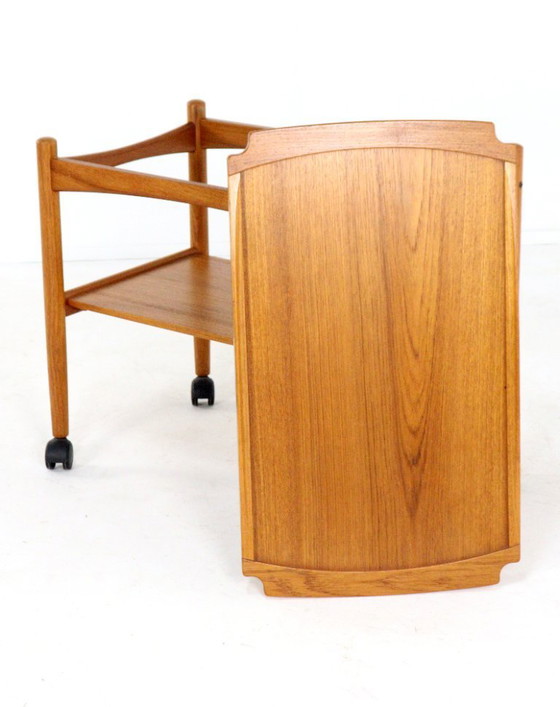 Image 1 of Poul Hundevad trolley met los dienblad Deens vintage