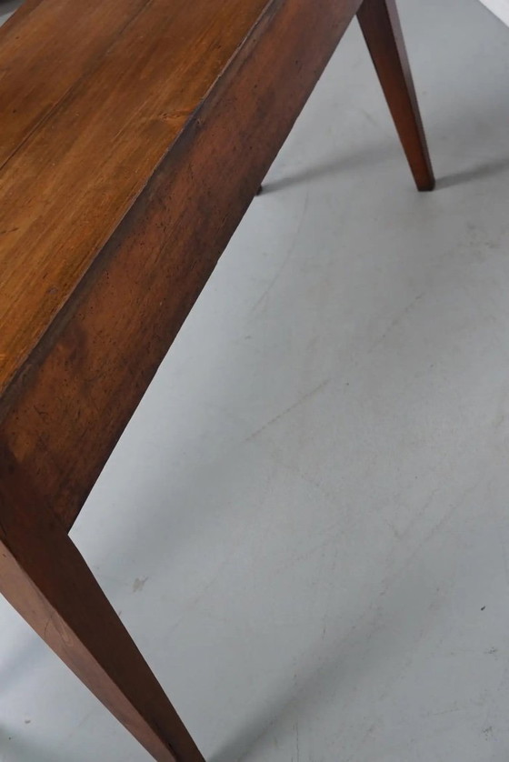 Image 1 of Antiker französischer Beistelltisch im Landhausstil aus Obstbaumholz, 19. Jahrhundert