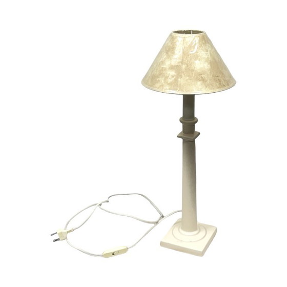 Table Lamp By Kostka France (Ref. T 200), Ceramic, 1970s/80s, Retro/Vintage Column Style. – Plastic (photo 13 of 16)