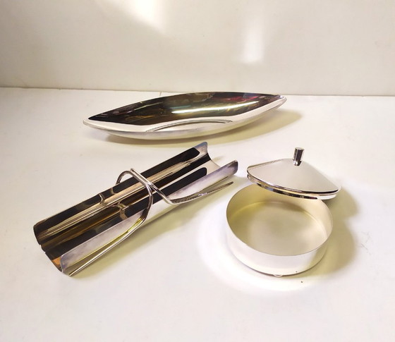 Image 1 of Oggetti di Lino Sabattini per Christofle, anni '70, set di 3