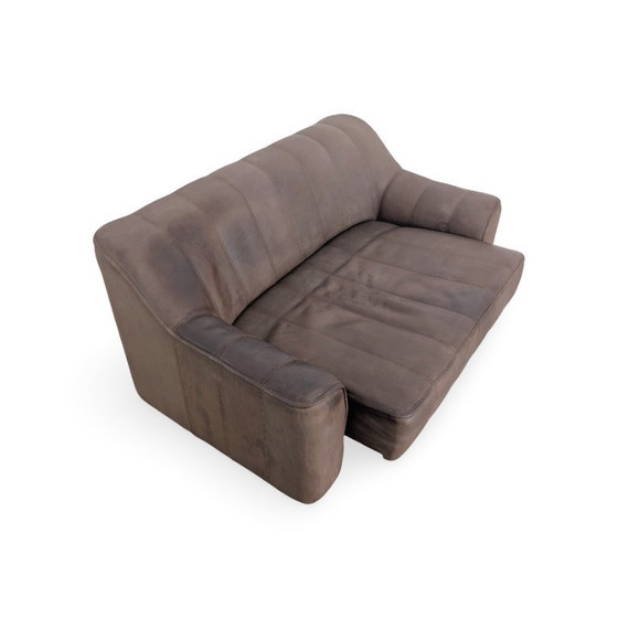Image 1 of 2x Originele de Sede DS44 Tweezitsbank van buffelleer, bruin