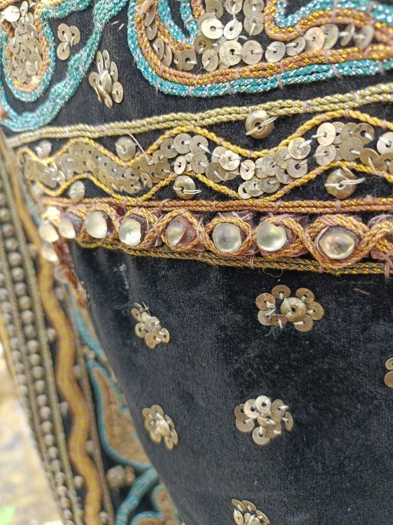 Image 1 of Arazzo vintage KALAGA proveniente dalla Birmania, raffigurante una tigre, 1,50 x 1,00 m