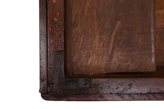 Image 1 of Large 18th Century Carved Oak Chest Linen Trunk, France