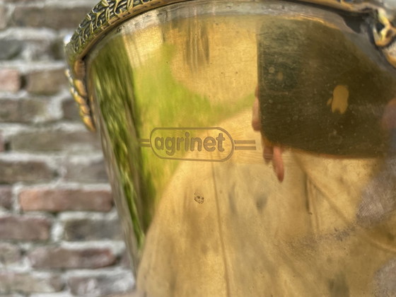 Image 1 of Enfriador de champán plateado Enfriador de vino Agrinet Francés