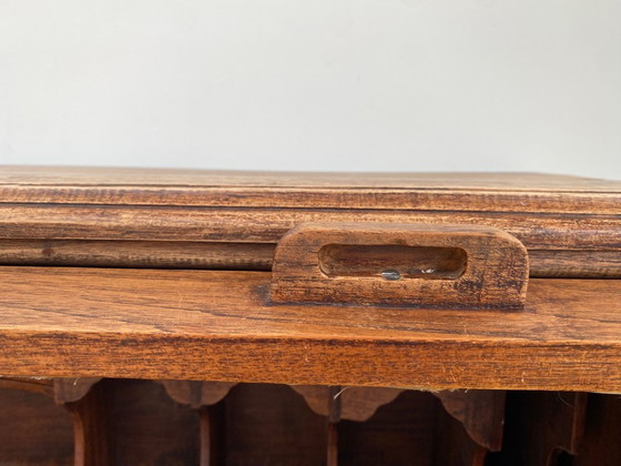 Image 1 of Roll top/tambour bureau in massief eik (1900-1930)