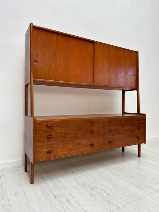 Dänisches Teak-Highboard RY20 aus den 1950er Jahren von Hans J. Wegner für Ry Møbler – Mid-Century-Schrank