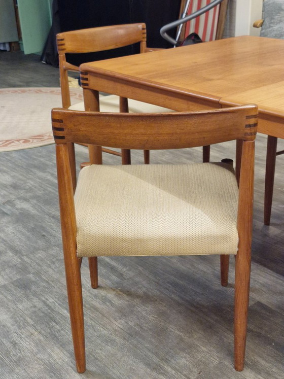 Sedie da pranzo Bramin design danese - set 5 pezzi, Tessile, Beige (foto 10 di 13)
