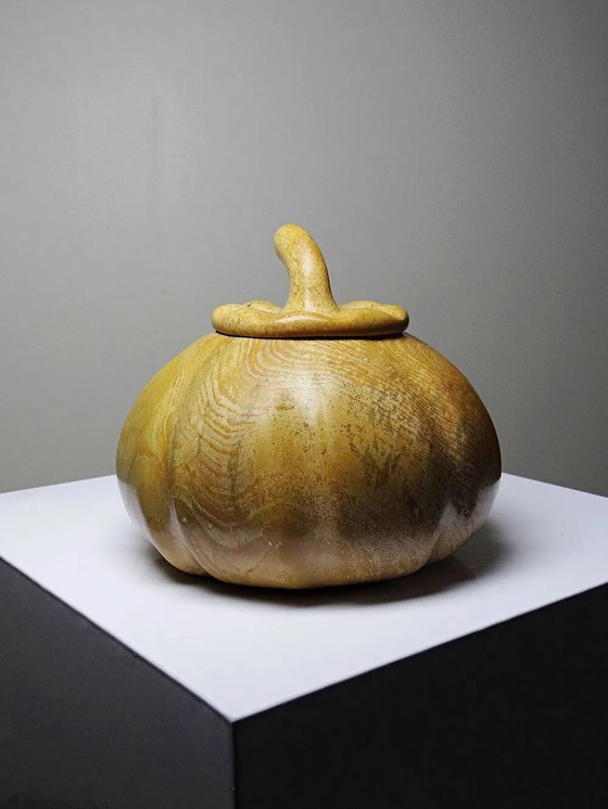 Scatola in pietra vintage intagliata e lucidata, artigianato vintage zucca – Stoviglie (photo 5 of 14)