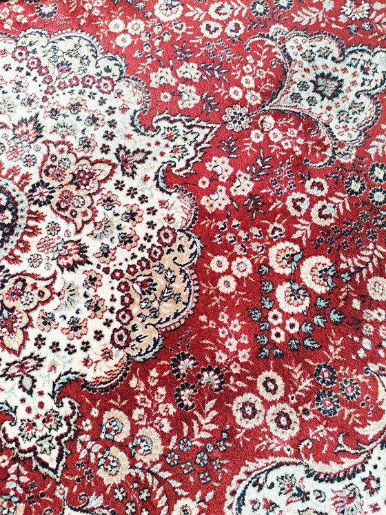 Image 1 of Groot vintage tapijt van puur wol met Perzisch dessin, 240x340 cm, gemaakt in Frankrijk.