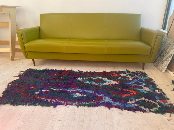 Image 1 of Lederen 3-zitsbank