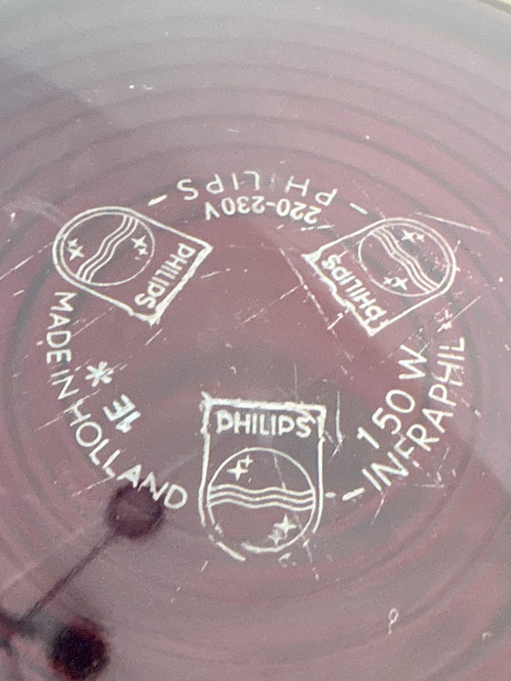 Lampada Philips Infraphil HP3603 Space Age in stile Mid-Century Modern (variante bordeaux) (photo 9 of 14)