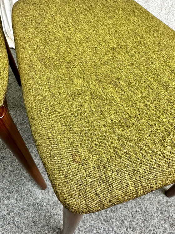 Danish Design, “Sigfred Omann, Ølholm” Poggiapiedi e pouf, Teak, Mid Century, Ølholm Møbelfabrik, Legno, Verde (foto 6 di 11)
