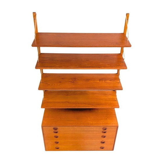 Image 1 of Original Midcentury Poul Cadovius wall shelf Royal Cado 1960 Teak4