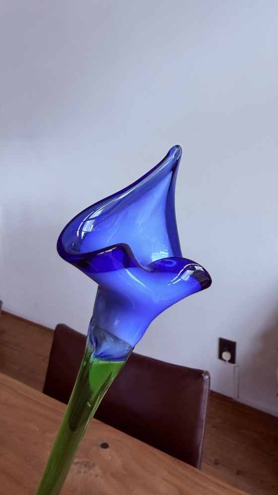 Glass blue Calla flower from Murano – Decorative Objects, Murano Glass (photo 2 of 9)