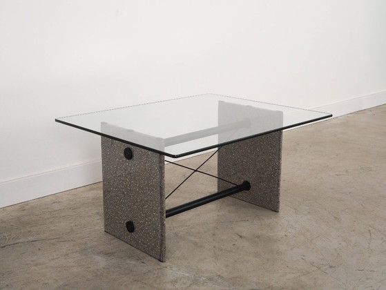 Image 1 of Glazen salontafel, Italiaans design, jaren 60, gemaakt in Italië.