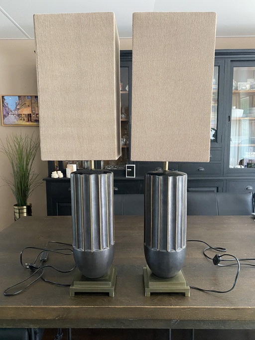 2 lampes Empress sur pied