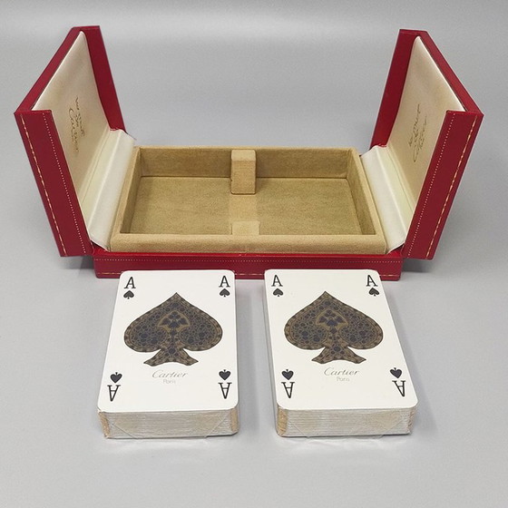 Scatola per carte da gioco Cartier degli anni '70 - Oggetto da collezione vintage di lusso francese (photo 6 of 8)
