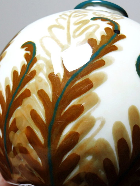 Image 1 of Small Tharaud Limoges porcelain ball vase circa 1920-1940