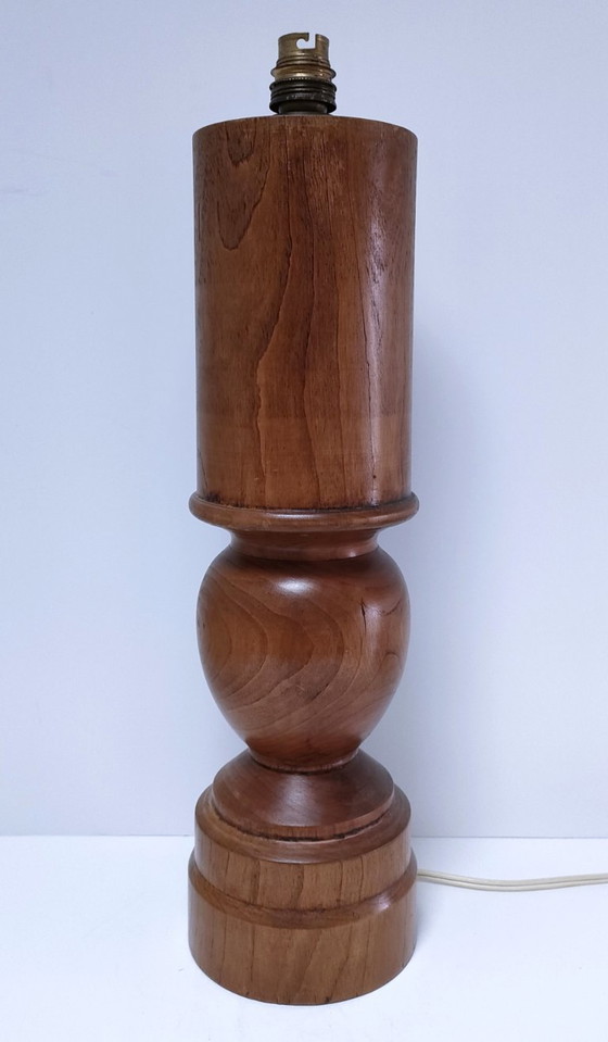 Image 1 of grande lampada in rovere massello con timbro vintage