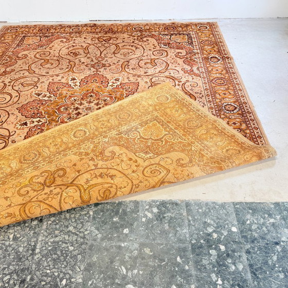 Image 1 of Large vintage rug, brown/cream