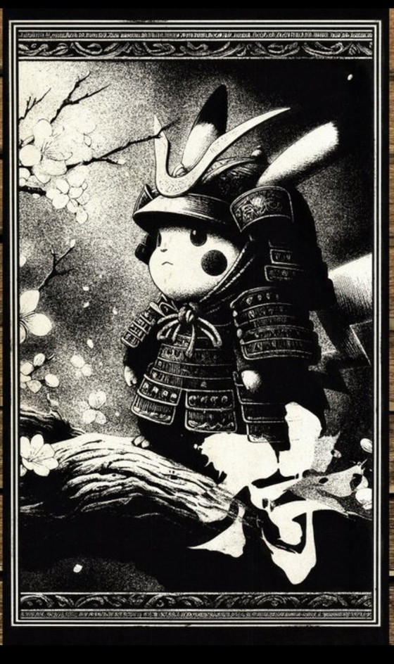 Image 1 of Kunstwerk Pikachu (Pokémon) Blüten der Ehre