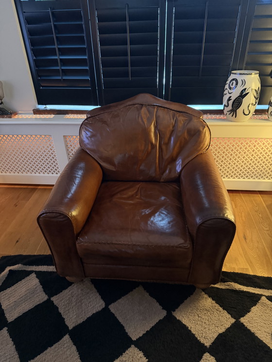 Beautiful lamb leather armchair, Brown (photo 4 of 6)