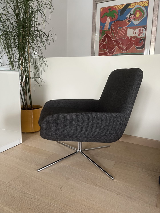 Image 1 of Chaise pivotante Softline Coco gris foncé/argent