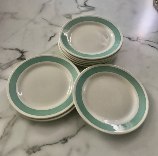 Set of 8 Oxford dessert plates