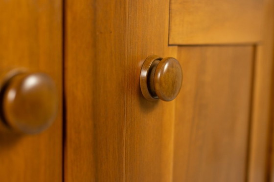 Image 1 of Silvio Coppola, for Bernini. Walnut stepped sideboard. 1960s.